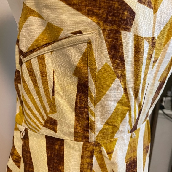 Gold Sunburst Natural Woven Halter Dress - Picture 4 of 9